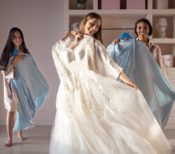 Create your dream bridal or party outfit with speed and perfection, stitched while you wait.